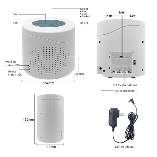 Virtual K9 Motion-Activated Barking Dog Alarm